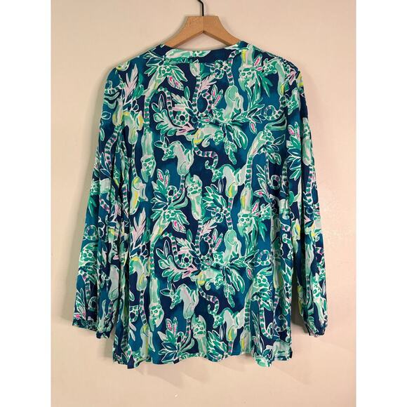 Lilly Pulitzer Harbour Island Tunic Tidal Wave in the Details small - Picture 6 of 6